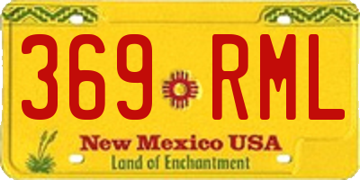 NM license plate 369RML