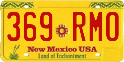 NM license plate 369RMO