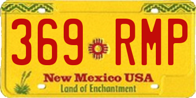 NM license plate 369RMP