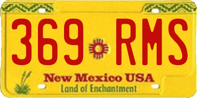 NM license plate 369RMS
