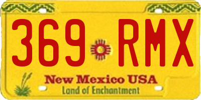 NM license plate 369RMX