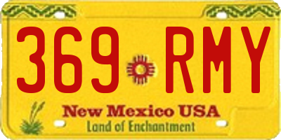 NM license plate 369RMY