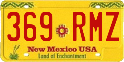NM license plate 369RMZ
