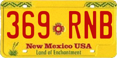 NM license plate 369RNB