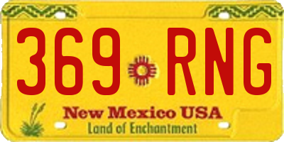 NM license plate 369RNG