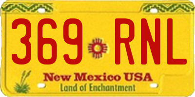 NM license plate 369RNL