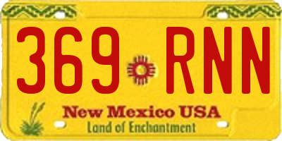 NM license plate 369RNN