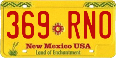 NM license plate 369RNO