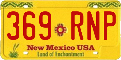 NM license plate 369RNP