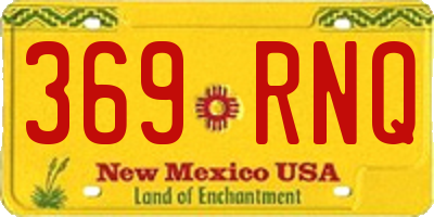 NM license plate 369RNQ