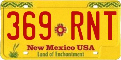 NM license plate 369RNT