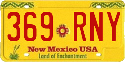NM license plate 369RNY