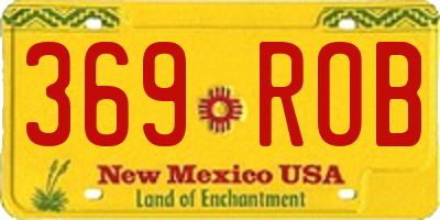 NM license plate 369ROB