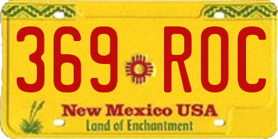 NM license plate 369ROC