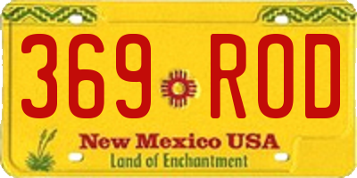 NM license plate 369ROD