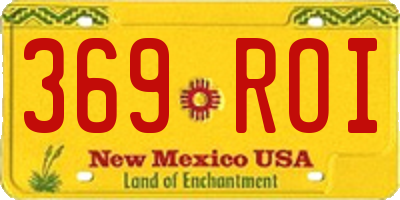 NM license plate 369ROI