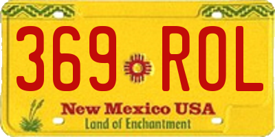 NM license plate 369ROL