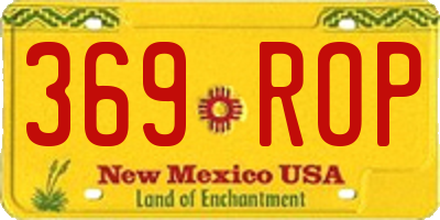 NM license plate 369ROP