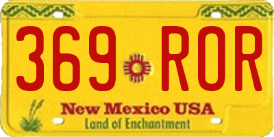 NM license plate 369ROR