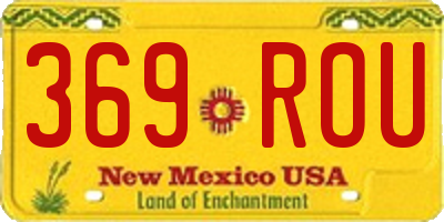 NM license plate 369ROU