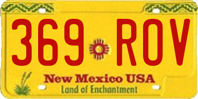 NM license plate 369ROV