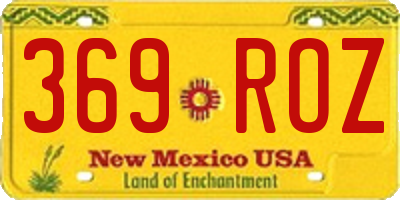 NM license plate 369ROZ