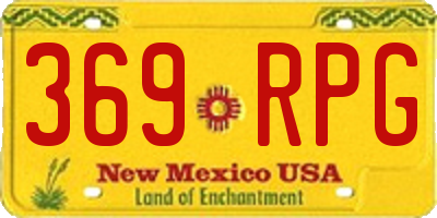NM license plate 369RPG