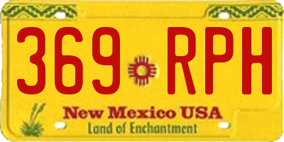 NM license plate 369RPH