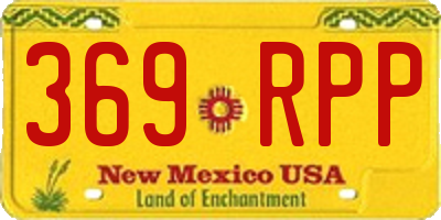 NM license plate 369RPP