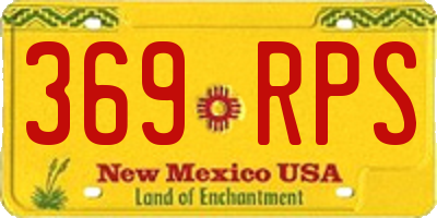 NM license plate 369RPS
