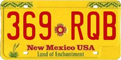NM license plate 369RQB