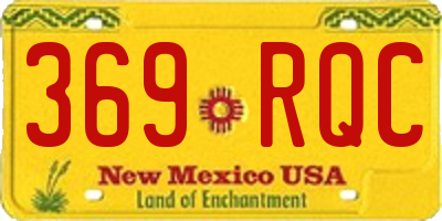 NM license plate 369RQC