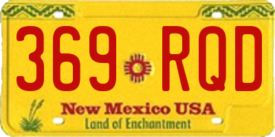 NM license plate 369RQD