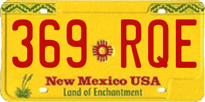 NM license plate 369RQE
