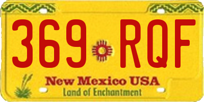NM license plate 369RQF