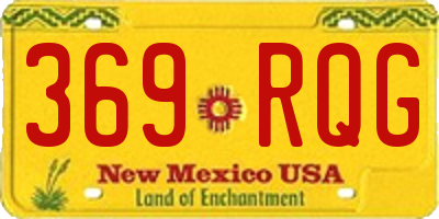 NM license plate 369RQG