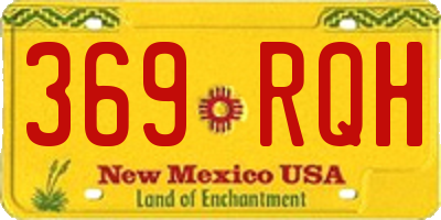 NM license plate 369RQH
