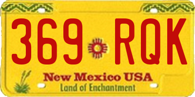 NM license plate 369RQK