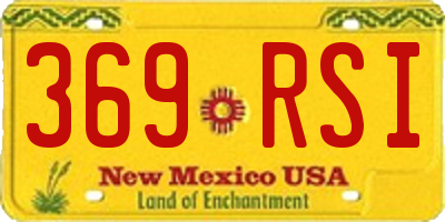 NM license plate 369RSI