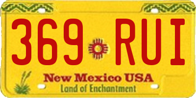 NM license plate 369RUI