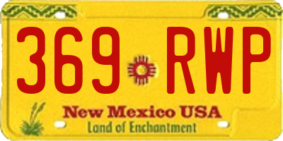NM license plate 369RWP
