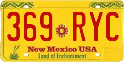 NM license plate 369RYC