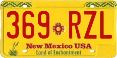 NM license plate 369RZL