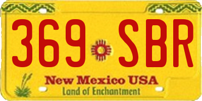 NM license plate 369SBR