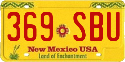 NM license plate 369SBU