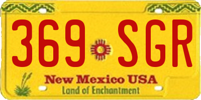 NM license plate 369SGR