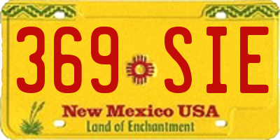 NM license plate 369SIE