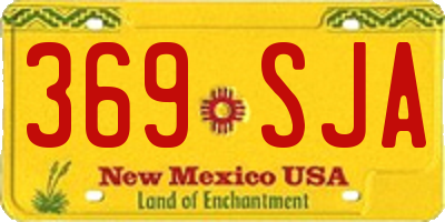 NM license plate 369SJA