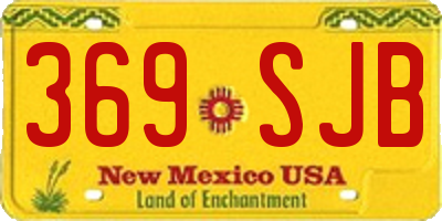 NM license plate 369SJB