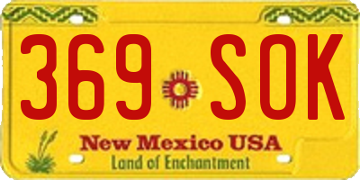 NM license plate 369SOK